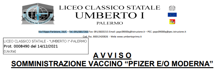 Banner Hub Vaccinale Umberto I di Palermo