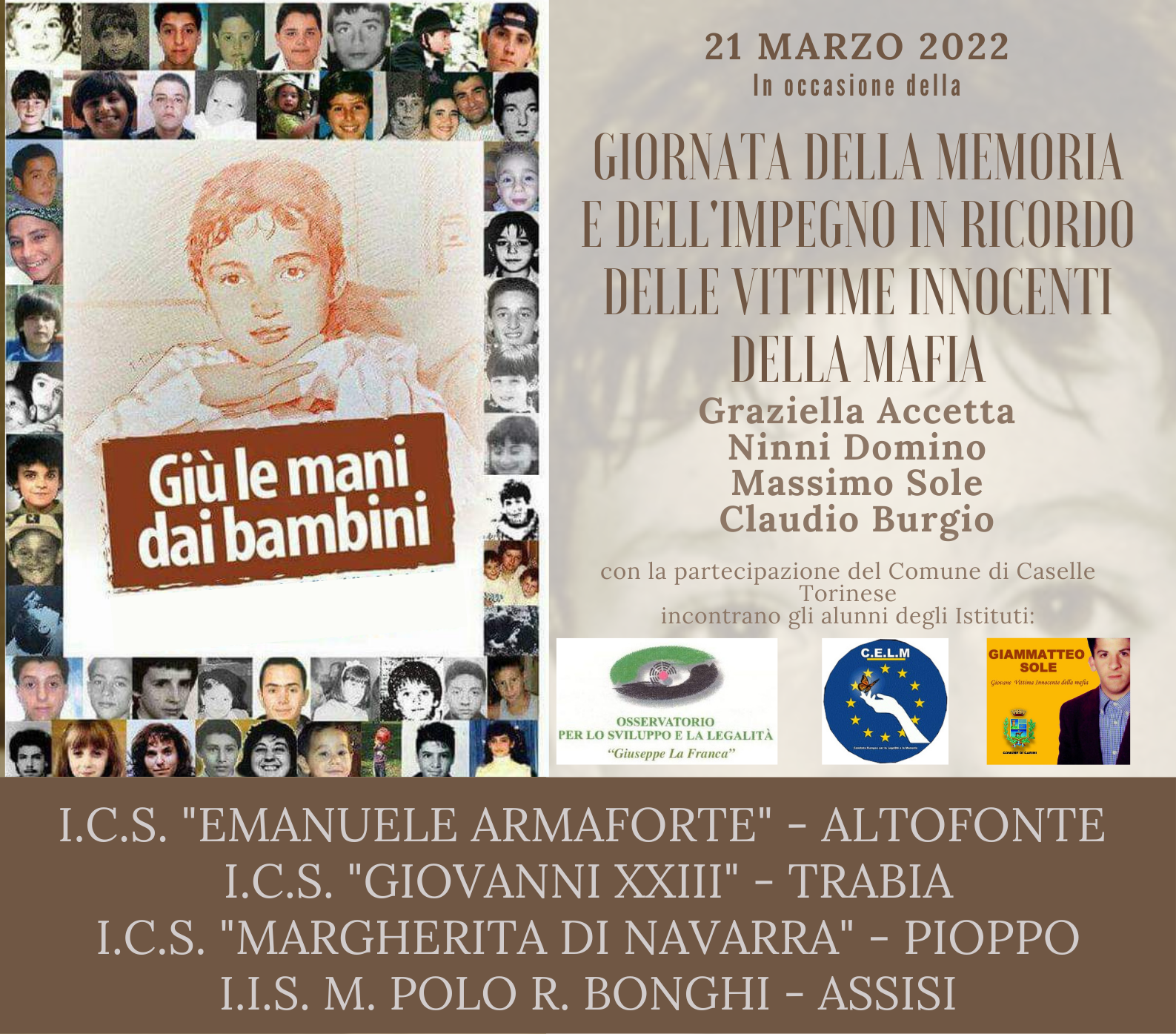 Manifesto Incontro in memoria di Claudio Domino