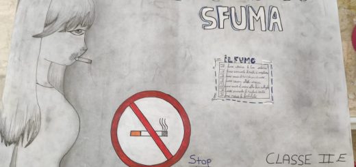 Progetto di classe, cartellone contro il fumo